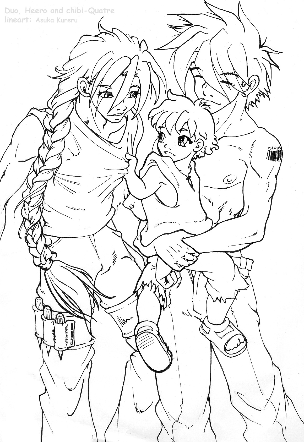 GW fic- Clones fanart-lineart