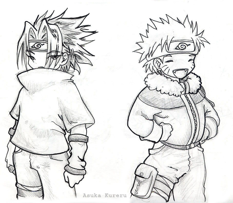 chibi sasuke and naruto