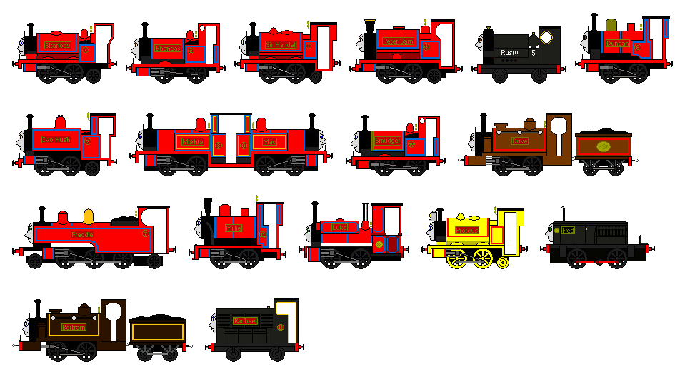 The Narrow Gauge Engines Sprite Sheet by GuardianSoulMLP on DeviantArt