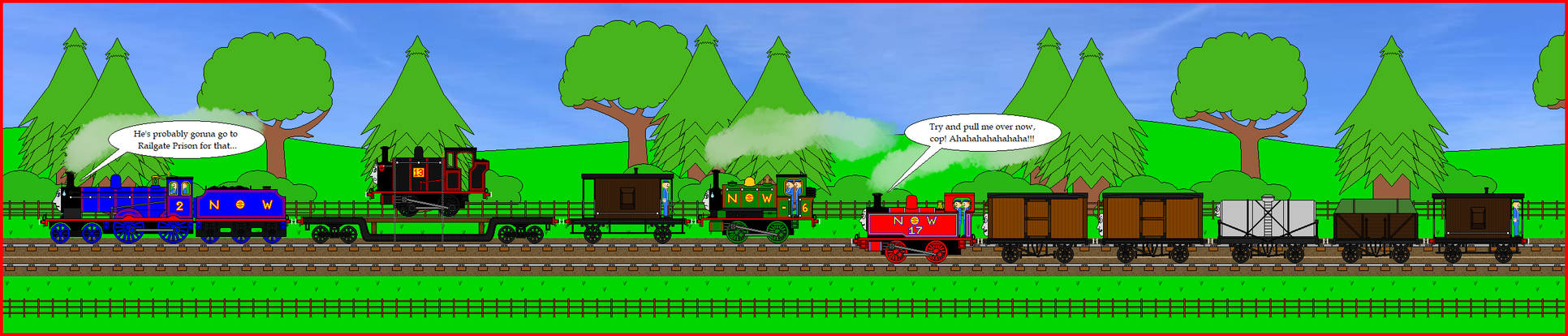 Taunting a Police Engine by GuardianSoulMLP on DeviantArt