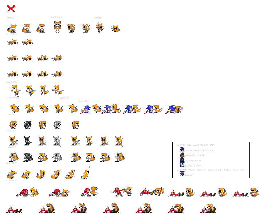 2011-Tails-X Sprite sheet by YazoraSonicEXE on DeviantArt