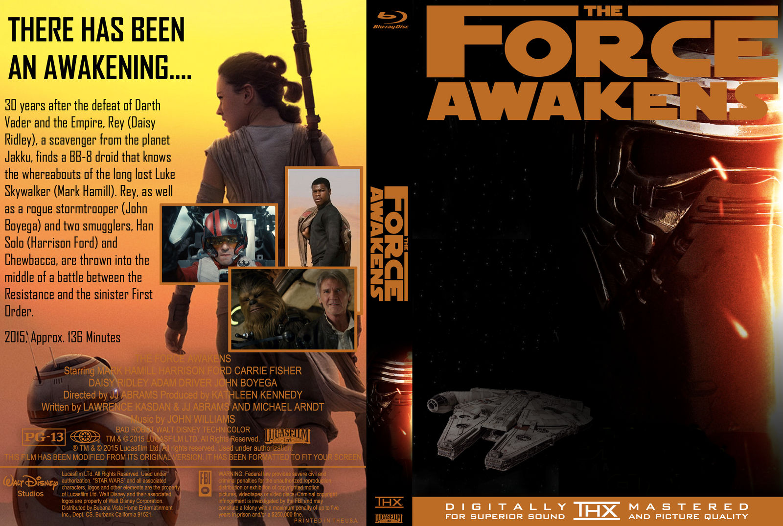 Star Wars Force Awakens custom DVD Cover THX 1995 by Sootifoot on
