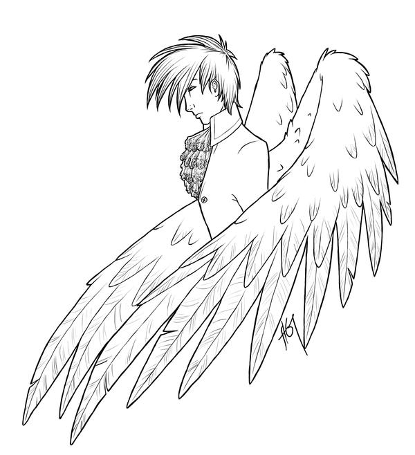 Рисунки для срисовки аниме ангел