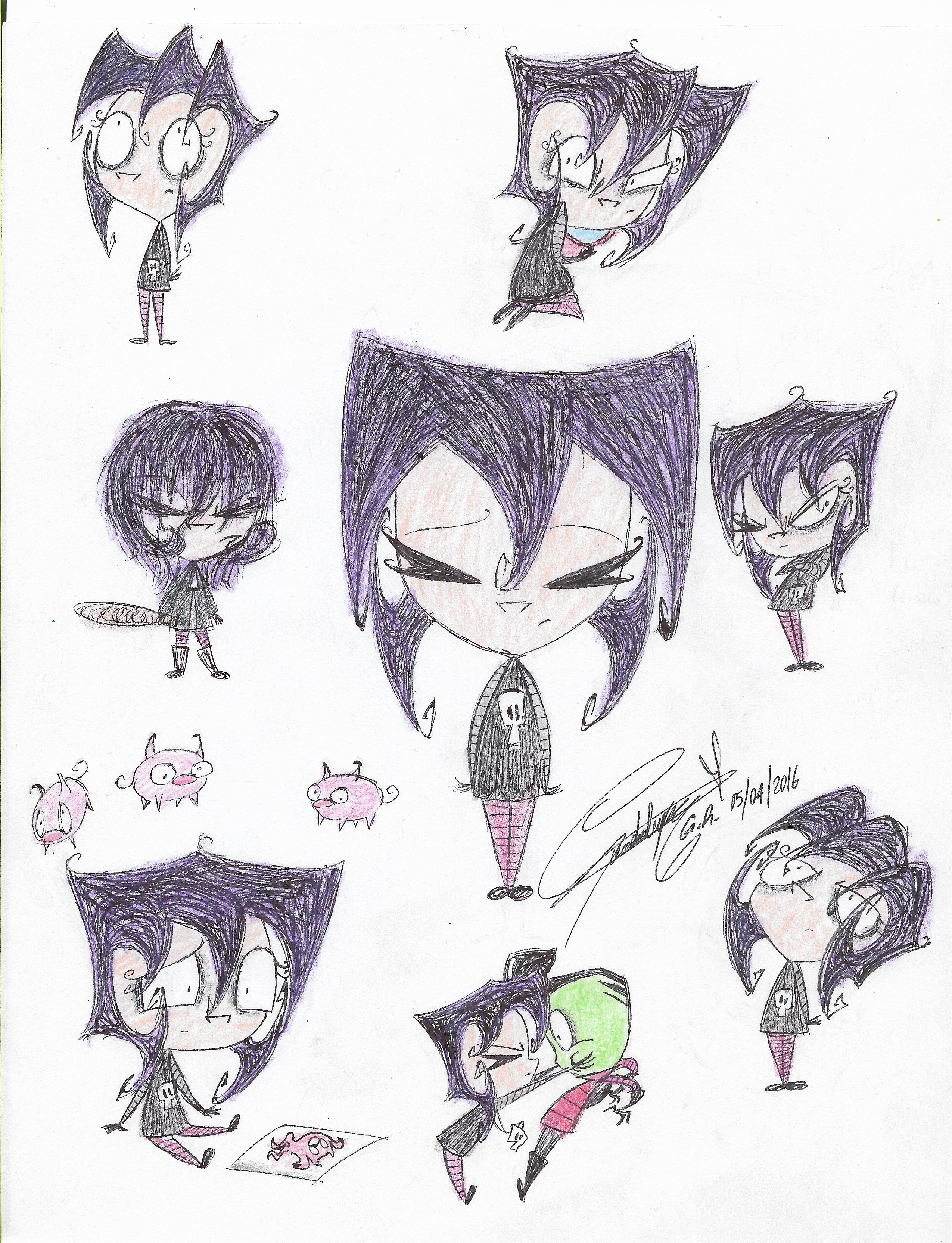 pics Deviantart Tim Burton Drawing Style tim burton style gaz doodles by