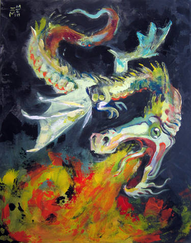 Fire Turtle - Original Painting on Canvas — SA Art & Design