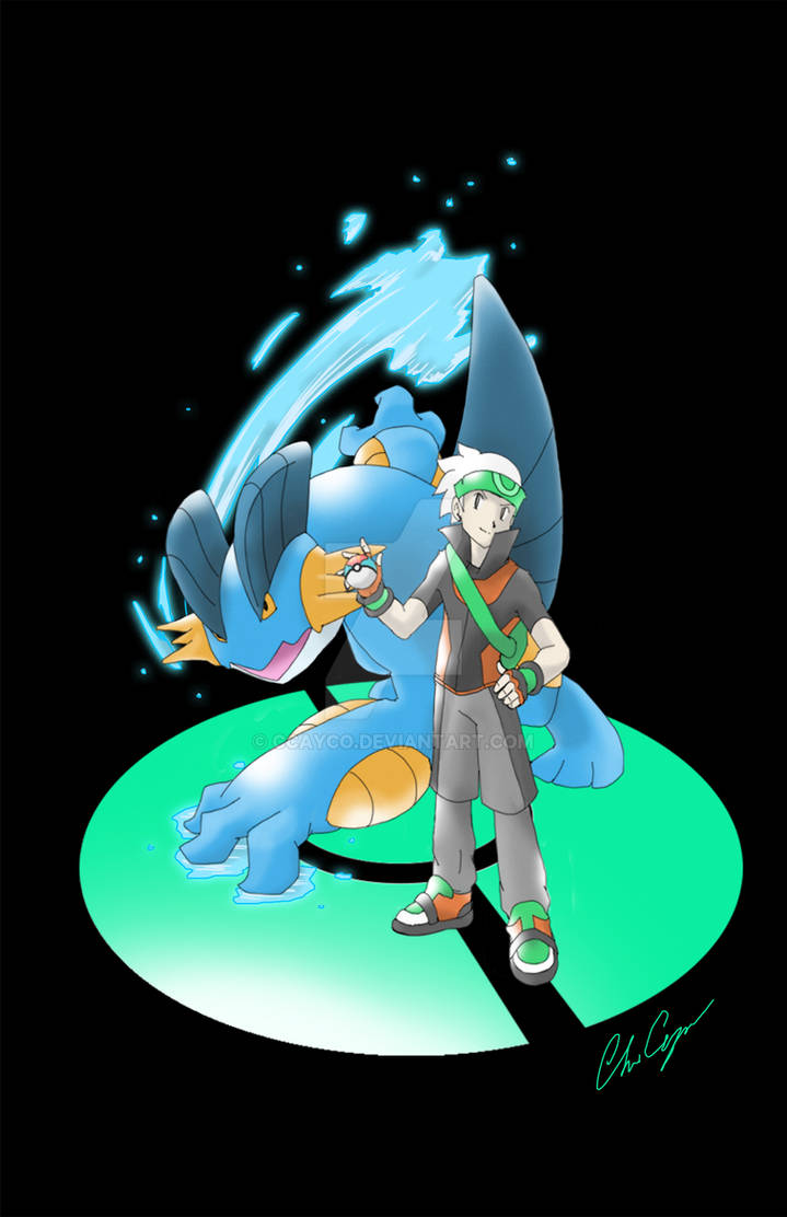 Pokemon Trainer Brendan and Swampert by ccayco on DeviantArt