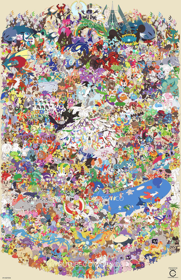 Pokemon Draw Em All (Gen 1 -7)