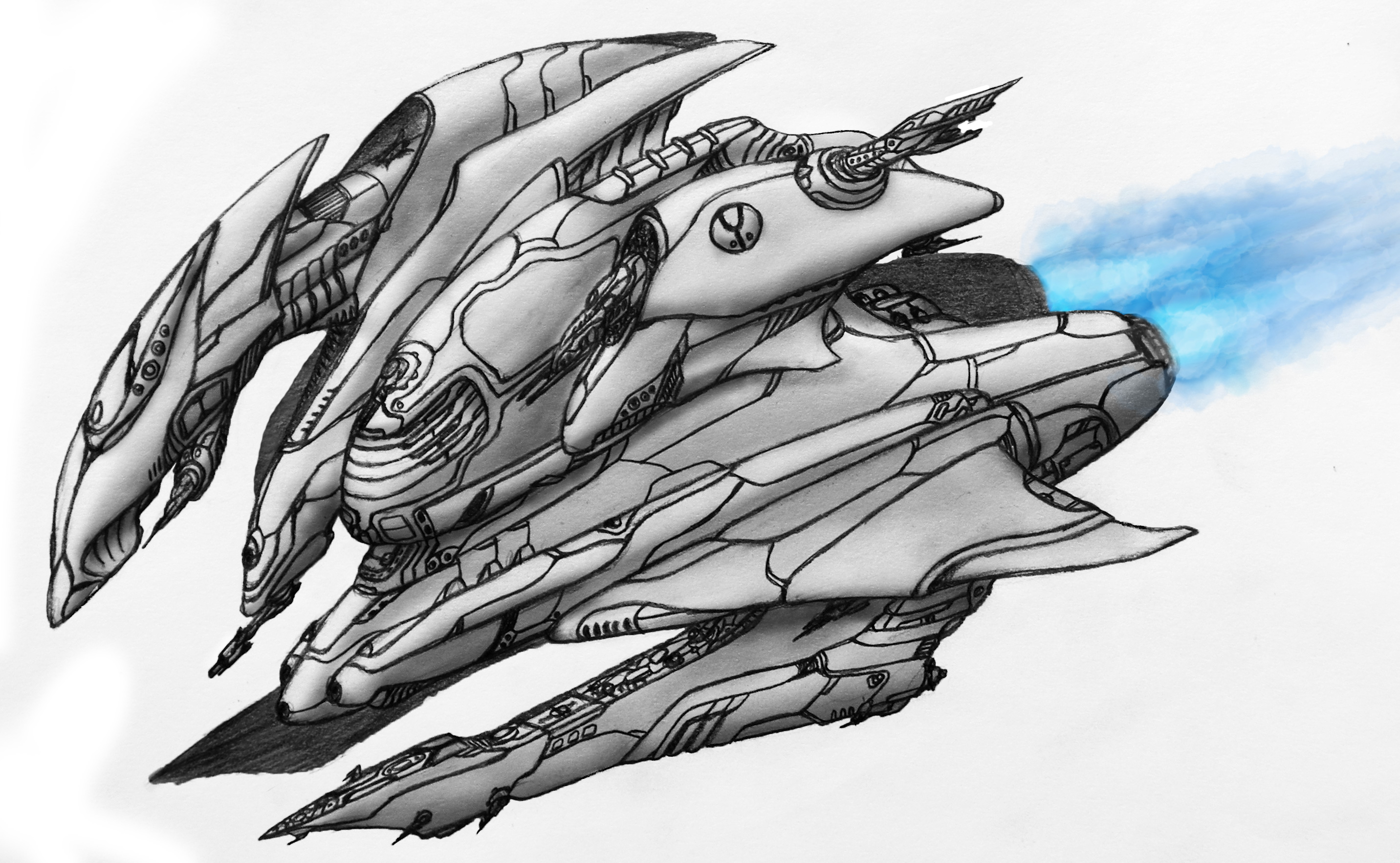 Spaceship Drawing Tutorial by DXBigD on DeviantArt