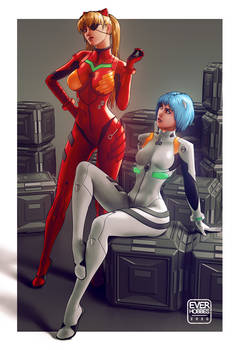 Ayanami Rei and Asuka Langley, Neon Genesis