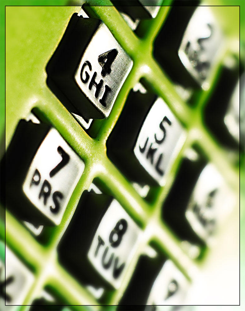 Green phone crop