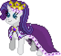 Queen Rarity Sprite by Happybunns