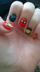 Batfamily nailart