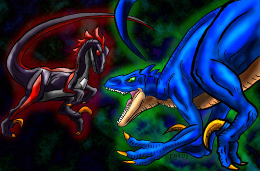 Sonic and Shadow as Raptors