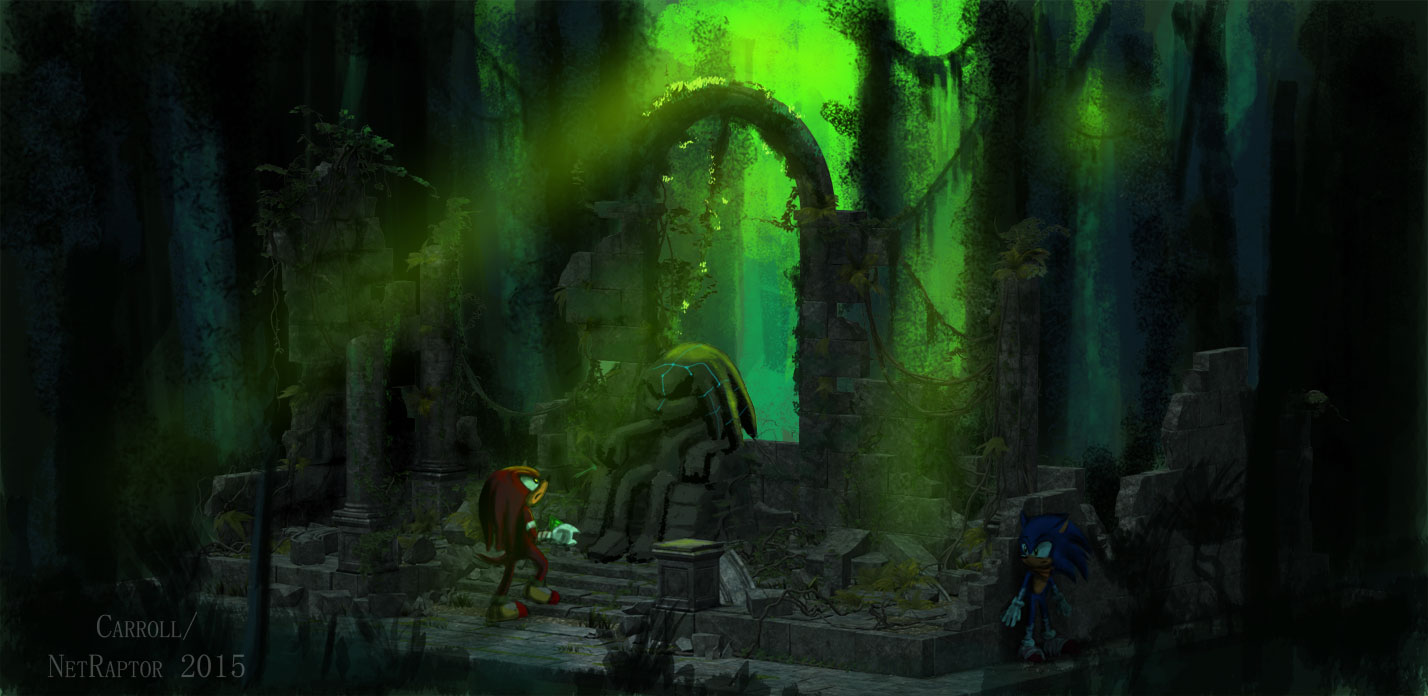 Knuckles in the ruins