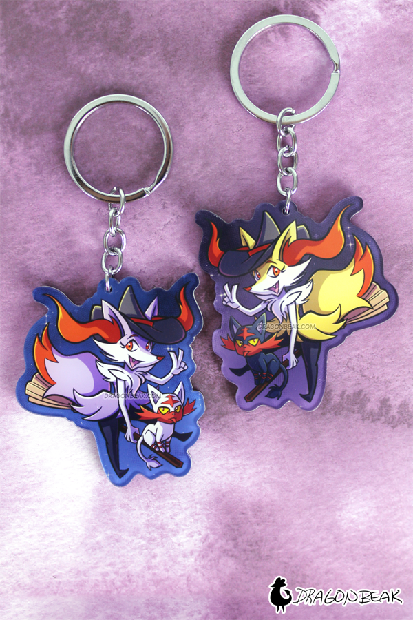 Braxien and Litten Keychain