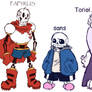 Papyrus, Sans and Toriel