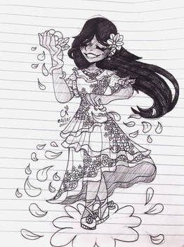 Encanto coloring page isabella