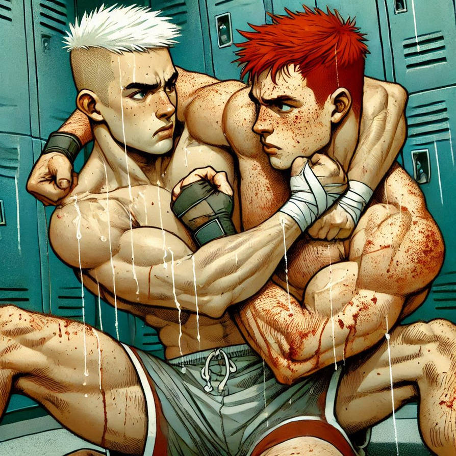 Fight Vs Locker Locker room fight-20 by fight-chel on DeviantArt