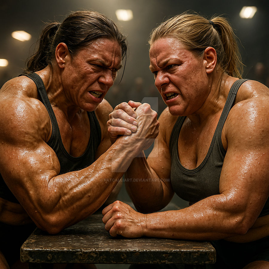 Female On Steroids Arm Wrestling #2 by PatCalliArt on DeviantArt