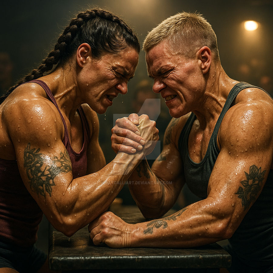 Female Steroids Arm Wrestling by PatCalliArt on DeviantArt