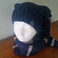 Blue and Gray Stocking Cap