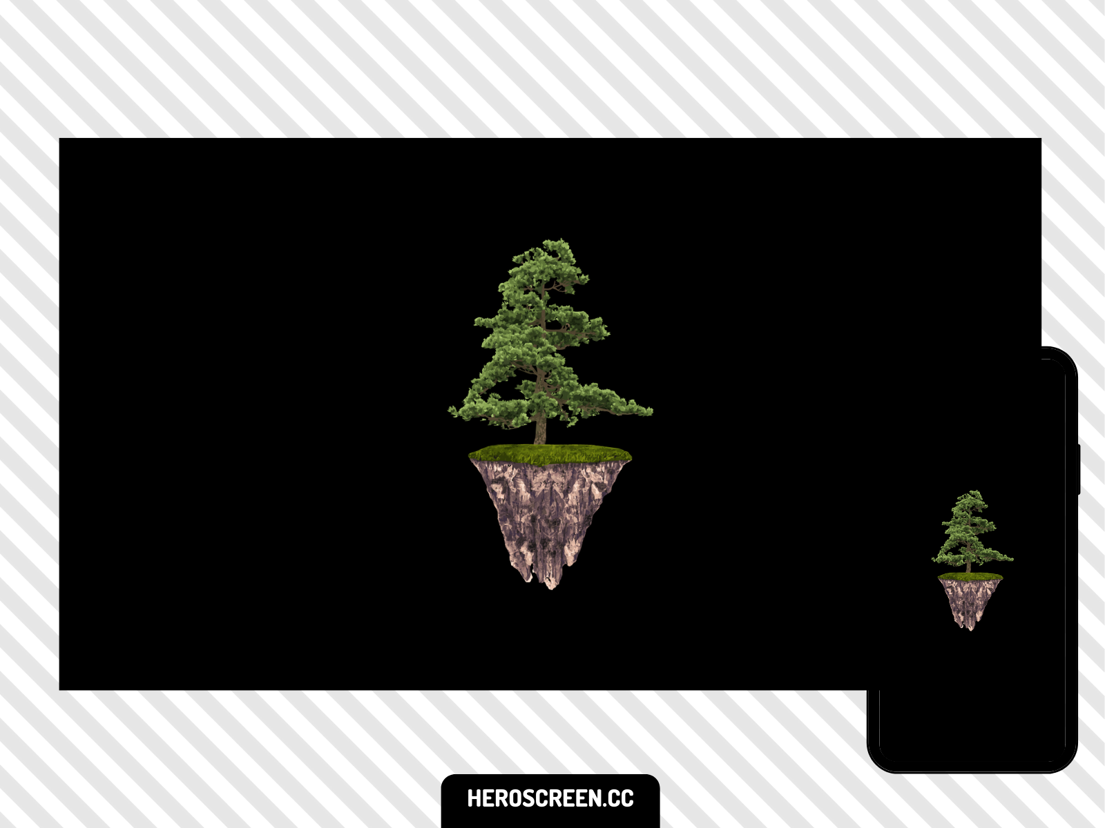 Black Wallpaper - Tree Floating by jorgehardt on DeviantArt