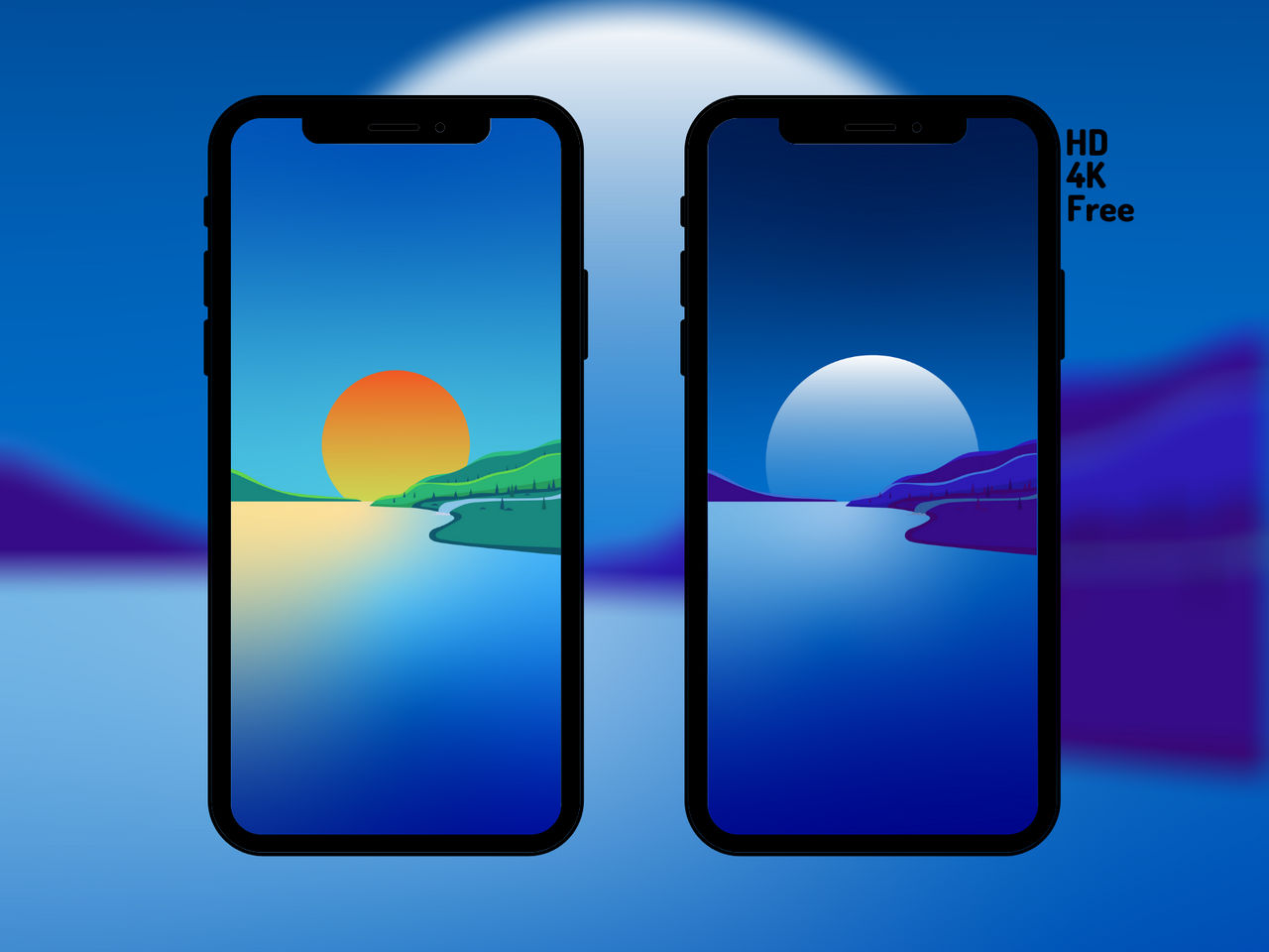 Phone wallpapers - Day and night minimalist view by jorgehardt on DeviantArt