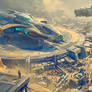 Spaceport on Desert Planet