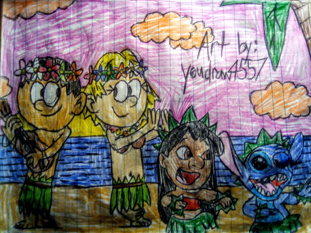 Hula Dancing With Lilo And Stitch by youdraw4557 on DeviantArt