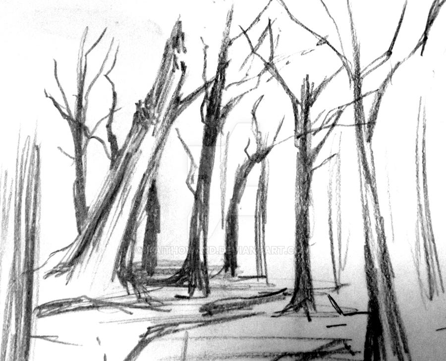 Dead Forest Sketch By Kaithoward On Deviantart