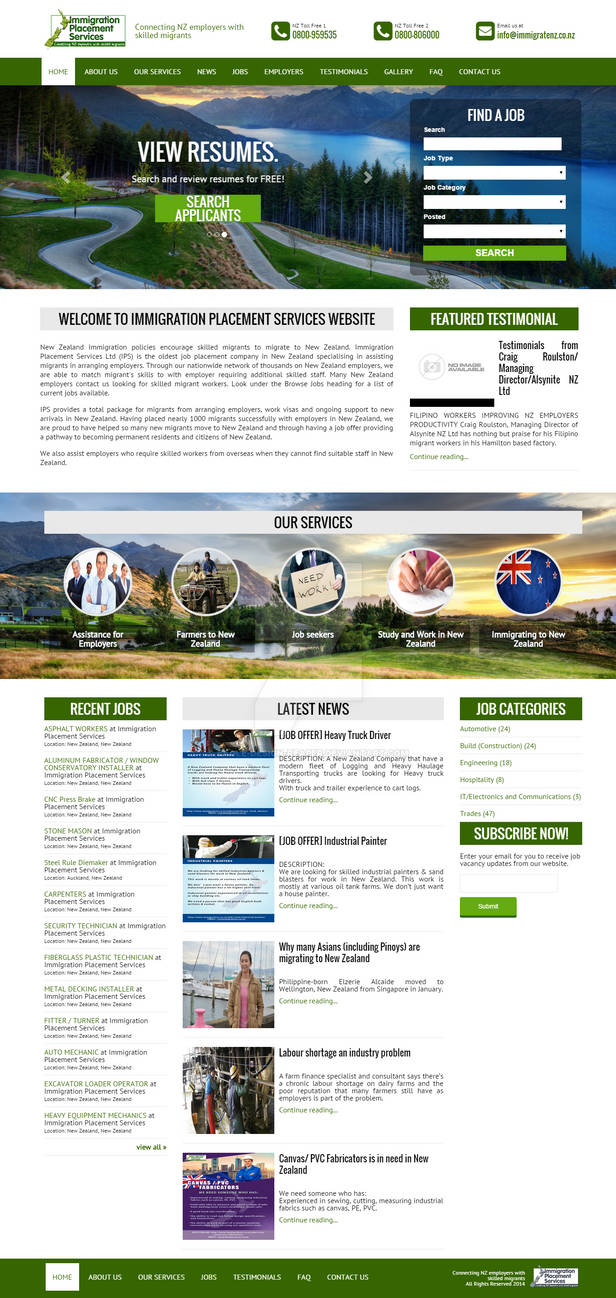 Immigration Placement Services Layout by eagle-design-reaper on DeviantArt