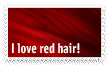 iLove red hair stamp