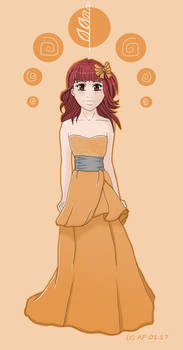 Wedding dress orange