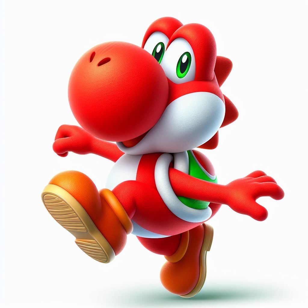 Red Yoshi by BlqckHeart on DeviantArt