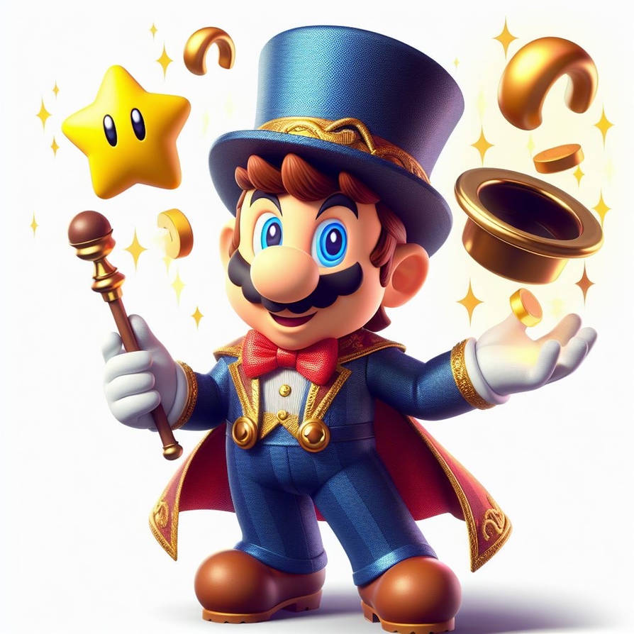 Magic Show Mario by BlqckHeart on DeviantArt