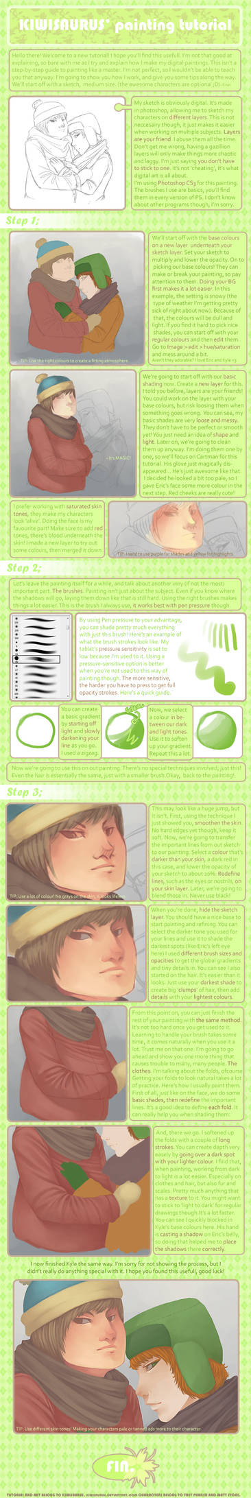 Digital Painting tutorial by Kiwisaurus