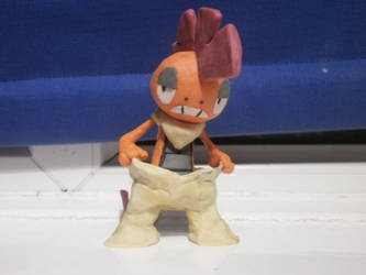 Pokemon - Scrafty (Zuruzukin) Clay Model by FierceTheBandit