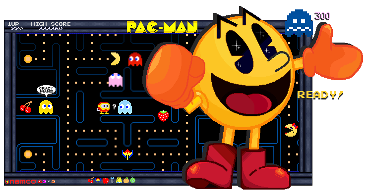 Pacman And Ms.Pacman  Pacman, Video game wall art, Cute doodle art