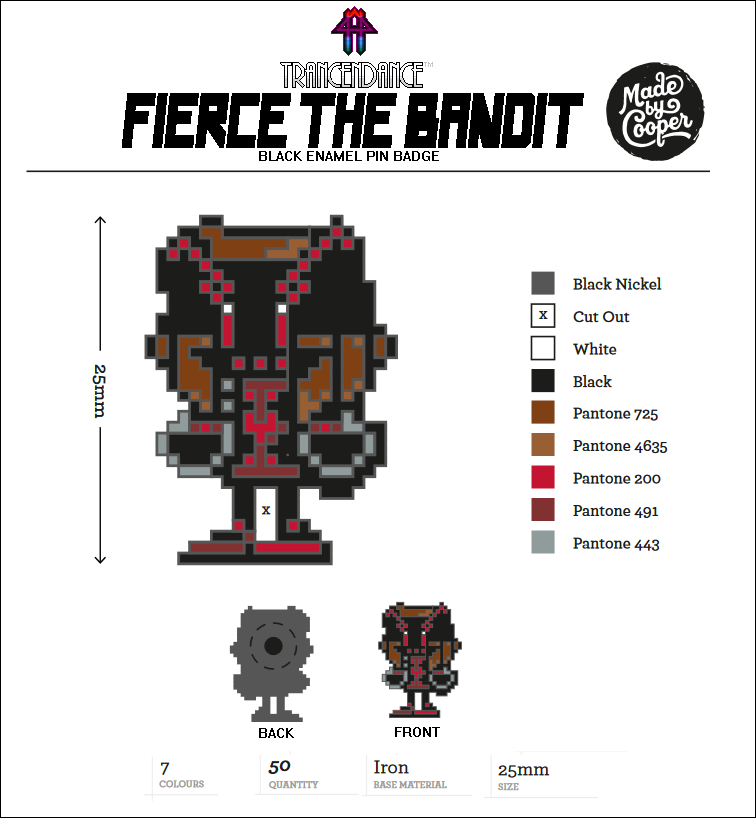 !!FIERCE THE BANDIT PIN BADGES!! - !!SUMMER SALE!!