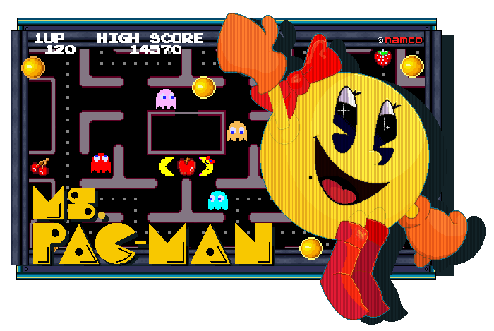 Queen Of The Arcade - Ms. Pac-Man by FierceTheBandit on DeviantArt