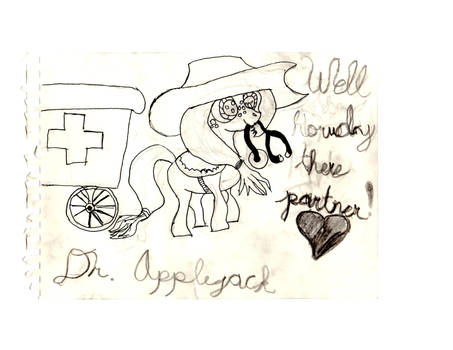 Filly Doctor Applejack sketch - penned