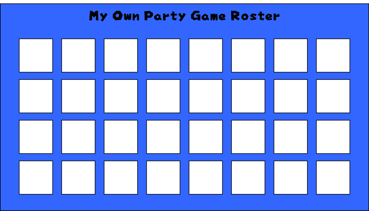 My Party Game Roster Template by TheBeginnerGamer on DeviantArt