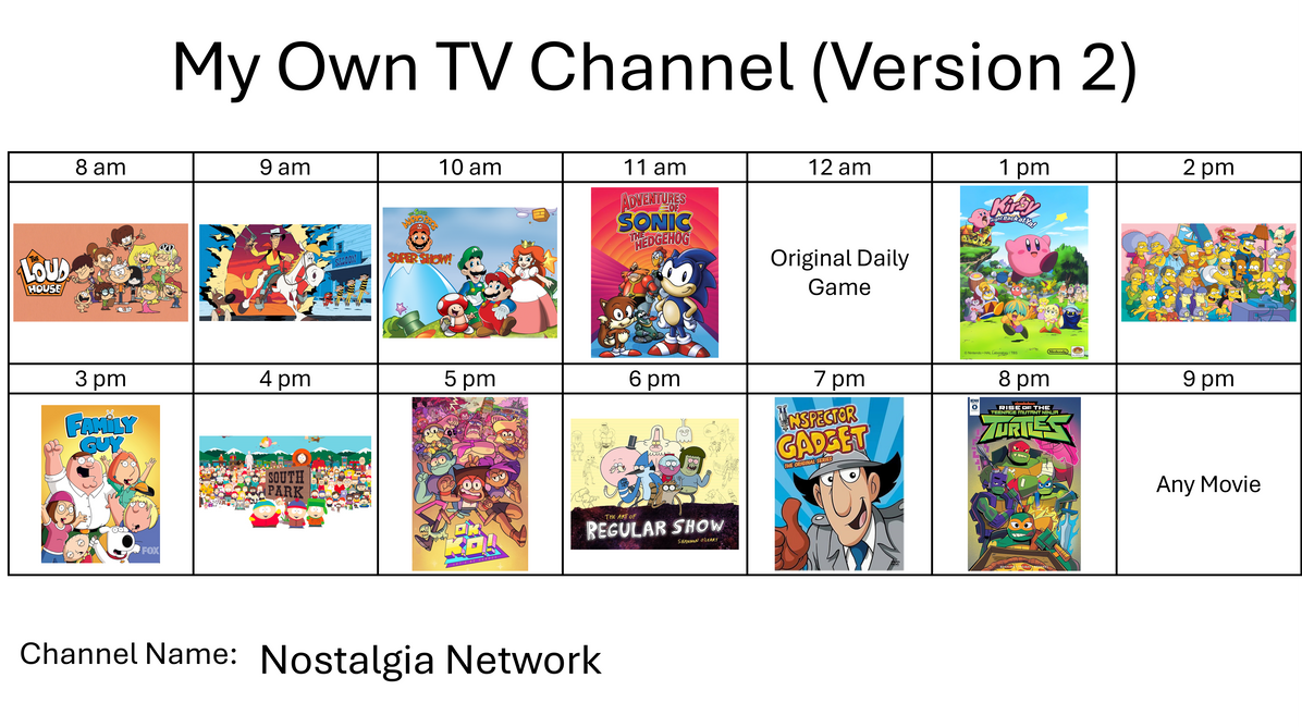 My TV Channel Program (Part 2) by TheBeginnerGamer on DeviantArt