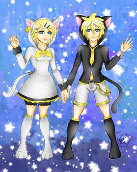 Len and Rin Cat outfits