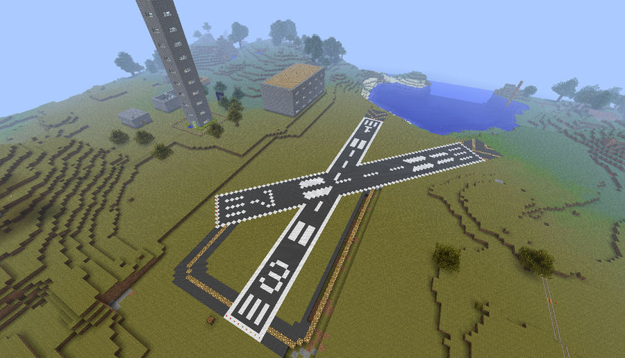 Runway In Minecraft Minecraft Airport by ubudog on DeviantArt