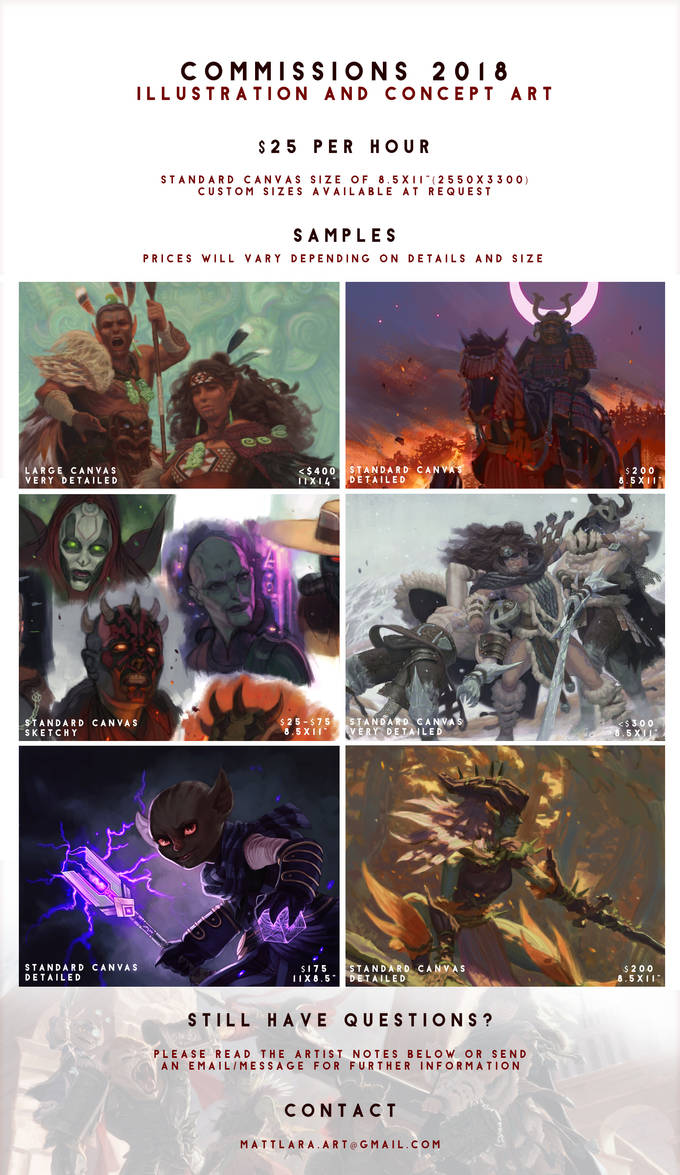 Commissions 2018 (Updated 06-11-2018) by Changinghand Commissions 2018 (Updated 06-11-2018) by Changinghand
