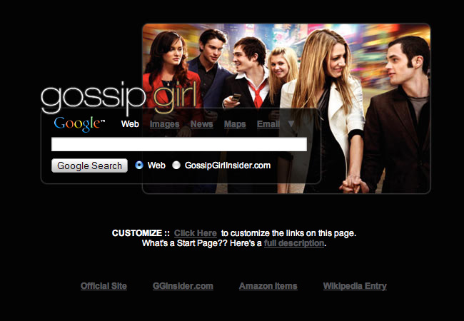 Gossip Girl Startpage