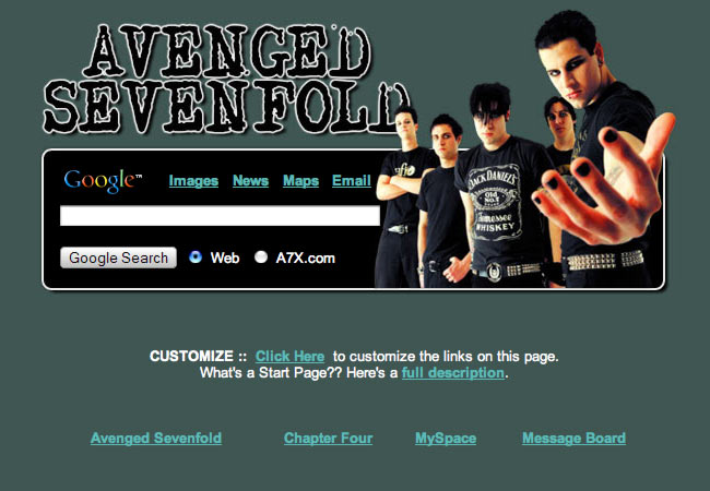 Avenged Sevenfold Startpage