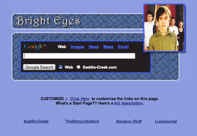 Bright Eyes Startpage