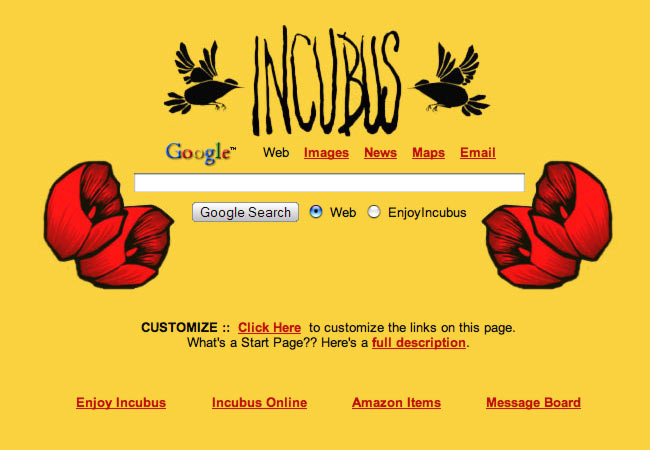 Incubus Startpage